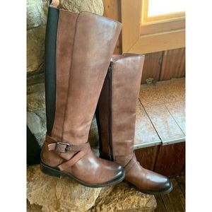 Brown -Vince Camuto Kriton Leather Tall " YO KRANEY" style Boot SZ 8 NEW